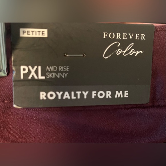 Royalty For Me Womens Women Skinny Pants Size XL Petite New With Tags Color plum - Picture 6 of 9